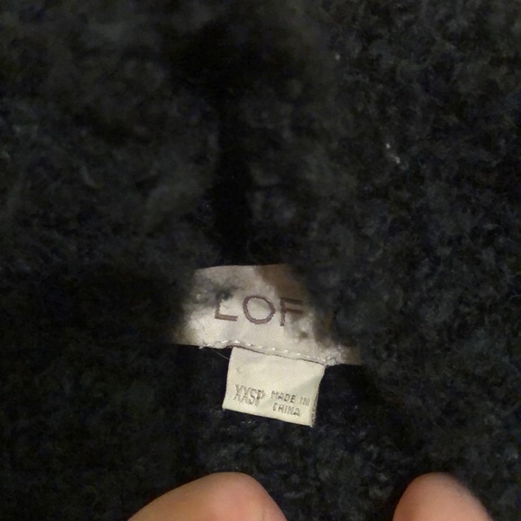 LOFT Black w/ Green Tint Turtle Neck Sweater - Picture 3 of 3